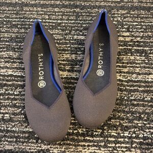 Rothy's‎ The Flat Charcoal Grey Round Toe Ballet Flat
Sz 8 Slip On Comfort Shoes